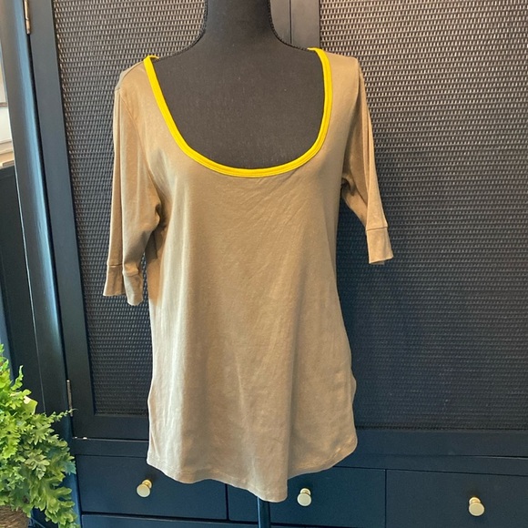 LL Bean Scoop Neck Cotton Tee - Picture 1 of 7